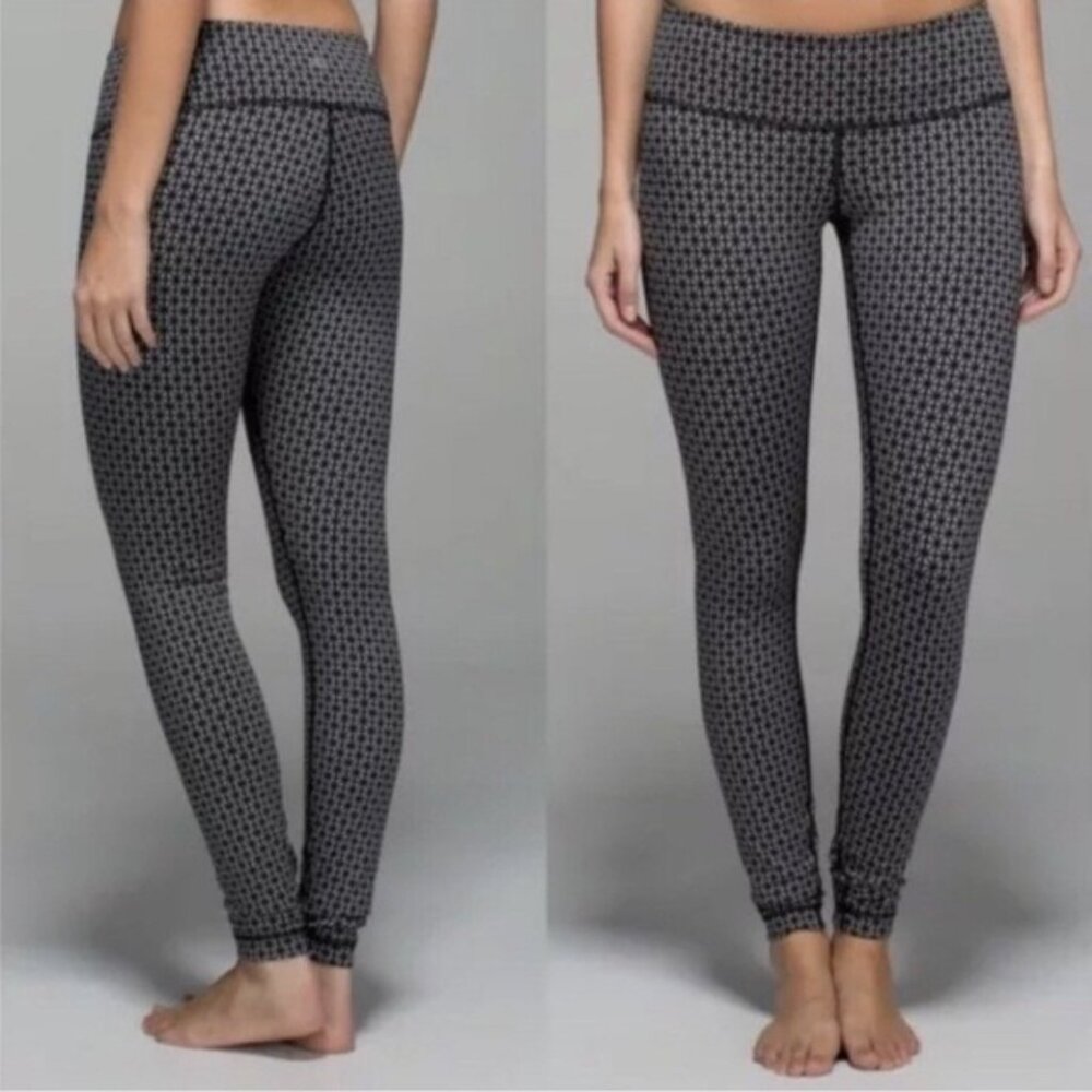 Lululemon Wunder Under Tri Geo Silver Spoon I Size 4 - Picture 1 of 8